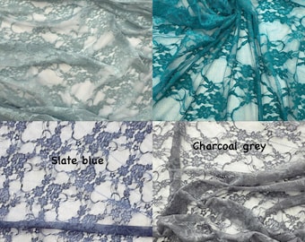 Floral Vintage 4-Way Stretch Lace, 60&quot; Wide, Sells by the yard