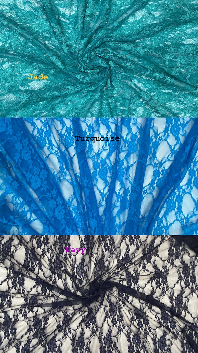 Floral Vintage 4-Way Stretch Lace, 60" Wide, Sells by the yard image 8