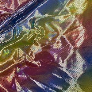 Slanted Rainbow Hologram Foil Spandex, 2-way stretch, 60&quot; wide, Sells/price by the yard