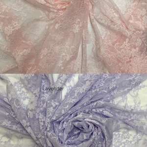 Floral Vintage 4-Way Stretch Lace, 60 Wide, Sells by the yard image 1