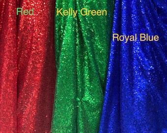 3mm Sequins Glitz on Mesh Fabric, Sells by the Yard, many colors available