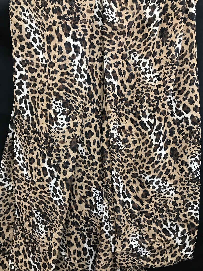 Cheetah Print Sheer Chiffon Fabric 60 Wide Sells by - Etsy