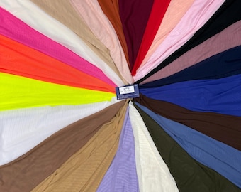 Power Mesh, 4-way Stretch, Nylon/Spandex 60&quot; Wide, Sells by the Yard, Colors available.