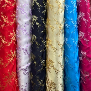 Chinese Flower Plum Blossom Brocade, 45&quot; Wide, non-stretch, Sells/price by the Yard