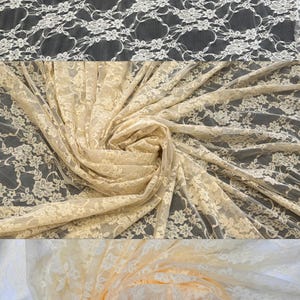 Floral Vintage 4-Way Stretch Lace, 60" Wide, Sells by the yard image 2