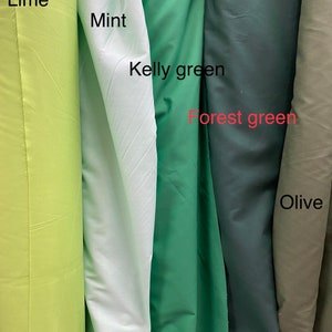 Broadcloth Poly Cotton Solid Fabric, 60" Wide, Sells by the Yard, non-stretch, Many Colors Available