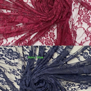 Floral Vintage 4-Way Stretch Lace, 60 Wide, Sells by the yard image 9