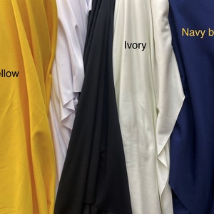 Scuba 2-Way Stretch Polyester Fabric, 60" Wide, Sells/price by the Yard, Many Colors Available