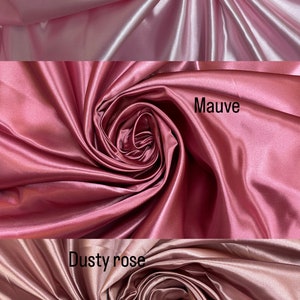Bridal Thick Shiny Satin Fabric, Sells/price by the Yard, Non-stretch, Many Colors Available