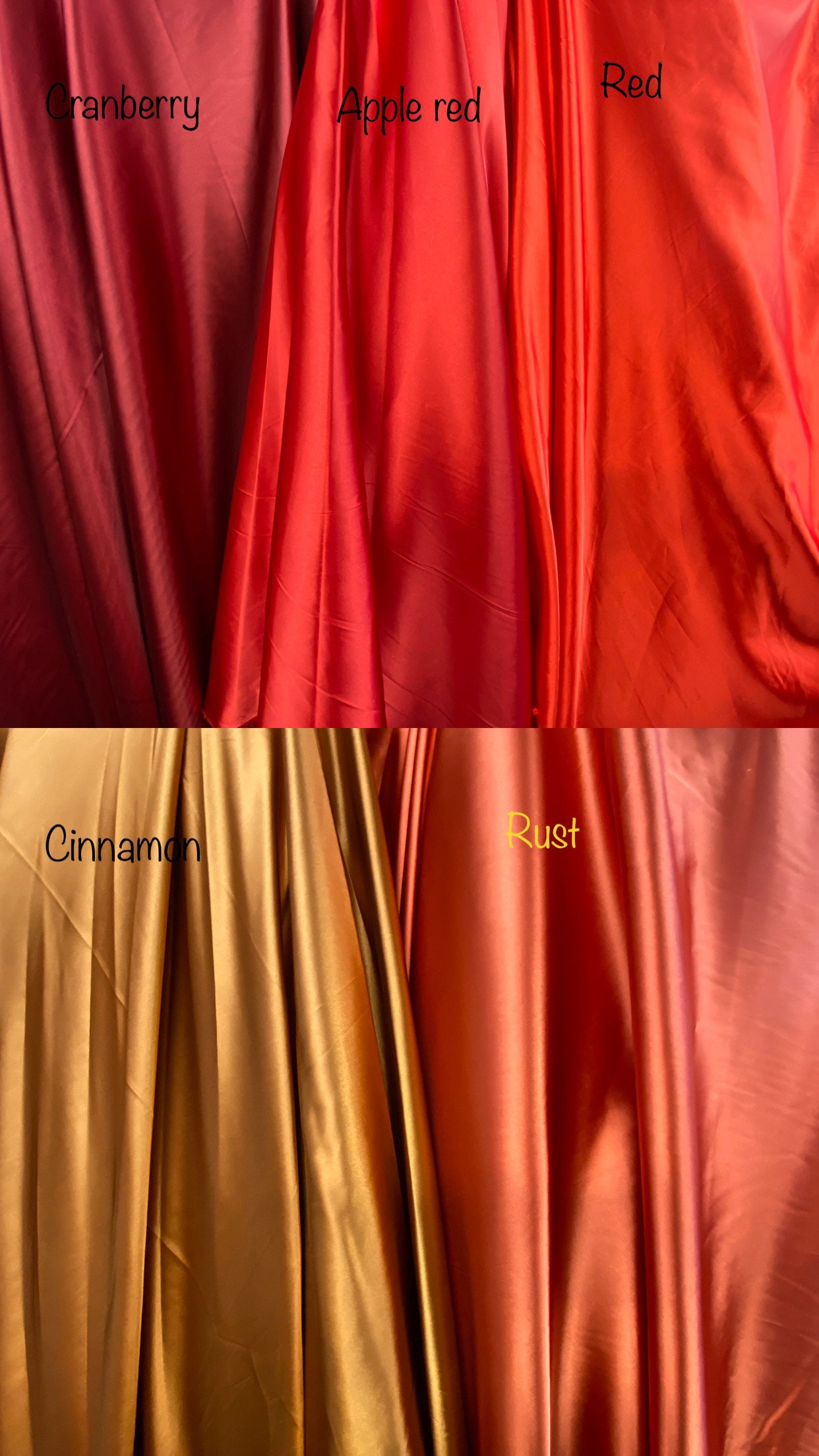 Stretch Charmeuse Silky Satin Fabric _ 2 Way Stretch _ 60 Width