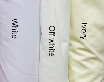 Broadcloth Poly Cotton Solid Fabric, 60" Wide, Sells by the Yard, non-stretch, Many Colors Available