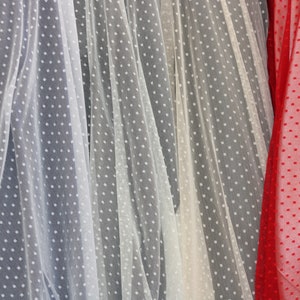 Dotted Design 2-Way Stretch Mesh Fabric, 52" Wide, Sells by the yard.