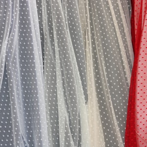 Dotted Design 2-Way Stretch Mesh Fabric, 52&quot; Wide, Sells by the yard.