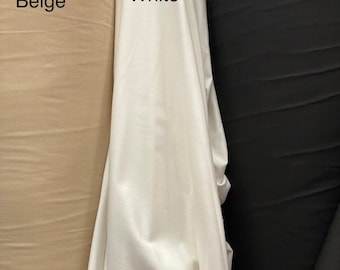 Double Wide White Muslin 120" wide (10FT), Non-stretch, sells by the yard only.