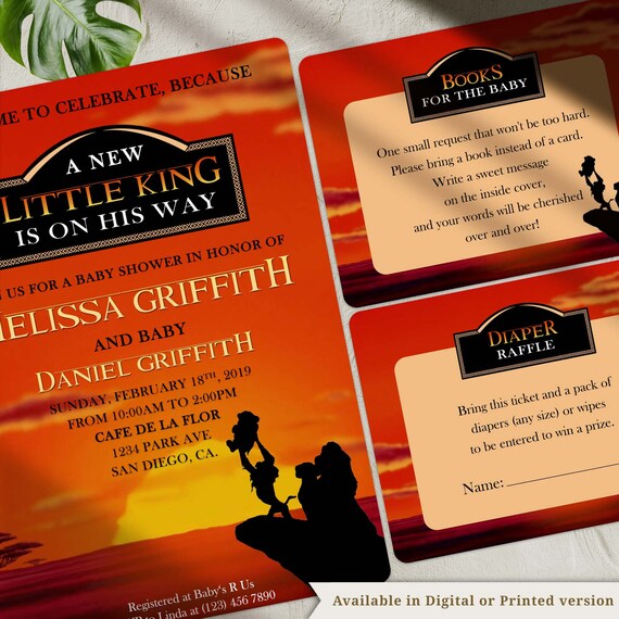 etsy lion king baby shower