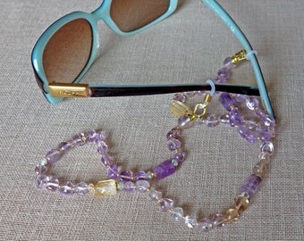 Face Mask Chain/ Gemstones Sunglasses / Eyeglasses Chain, Eyeglass Necklace with Ametrine, Ametrine Chain, Facemask Necklace