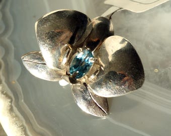 Topaz sterling silver pendant for necklace