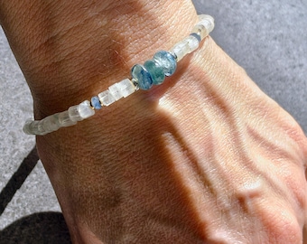 Moonstone and Kyanite Bracelet