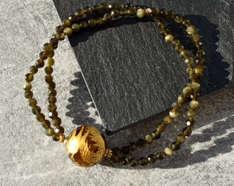 Tiger's Eye Bracelet, tiger eye bracelet, bracelet with tigers eye beads