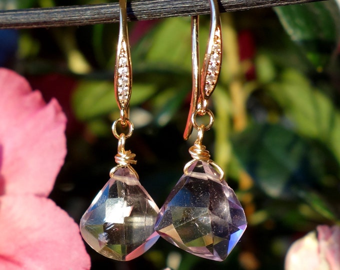 Natural Ametrine Earrings, purple earrings, genuine ametrine earrings, gemstone earrings, long earrings, ametrine jewelry, lavender earrings