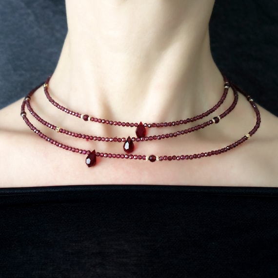 Garnet choker deals