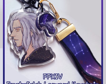 FFXIV Emet-Selch Lanyard Glitter Keychain *Now With Longer Lanyard!*