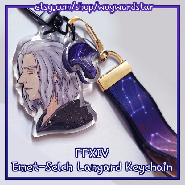 FFXIV Emet-Selch sleutelkoord glittersleutelhanger *Nu met langer sleutelkoord!*