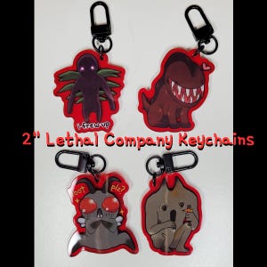 Lethal Company Red Acrylic Keychain