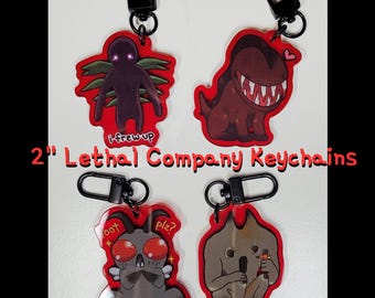 Lethal Company Red Acrylic Keychain