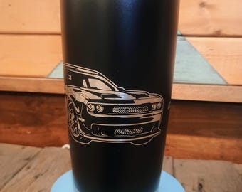 Challenger Design Tumbler. 2 sizes/3 colors. Laser Engraved, Powder Coated, Stainless Steel. Free Shipping.