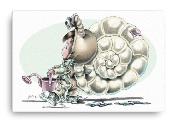 Snail Gardener - Canvas