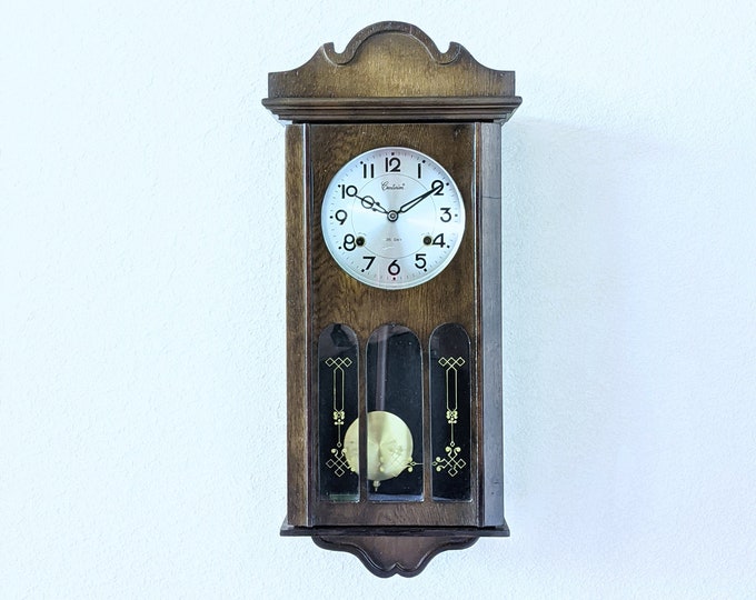 Restored Vintage / Antique Centurion 31day Chiming Pendulum Wall Clock