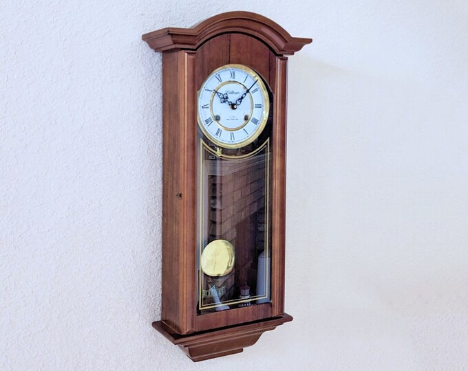 Vintage Waltham Pendulum Wall Clock NEW Quartz battery Clockwork