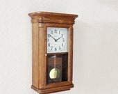 Vintage Howard Miller Heirloom Quality Quartz Dual Digital Chime (Westminster Whittington) Pendulum Wall Clock - Solid Oak - with warranty