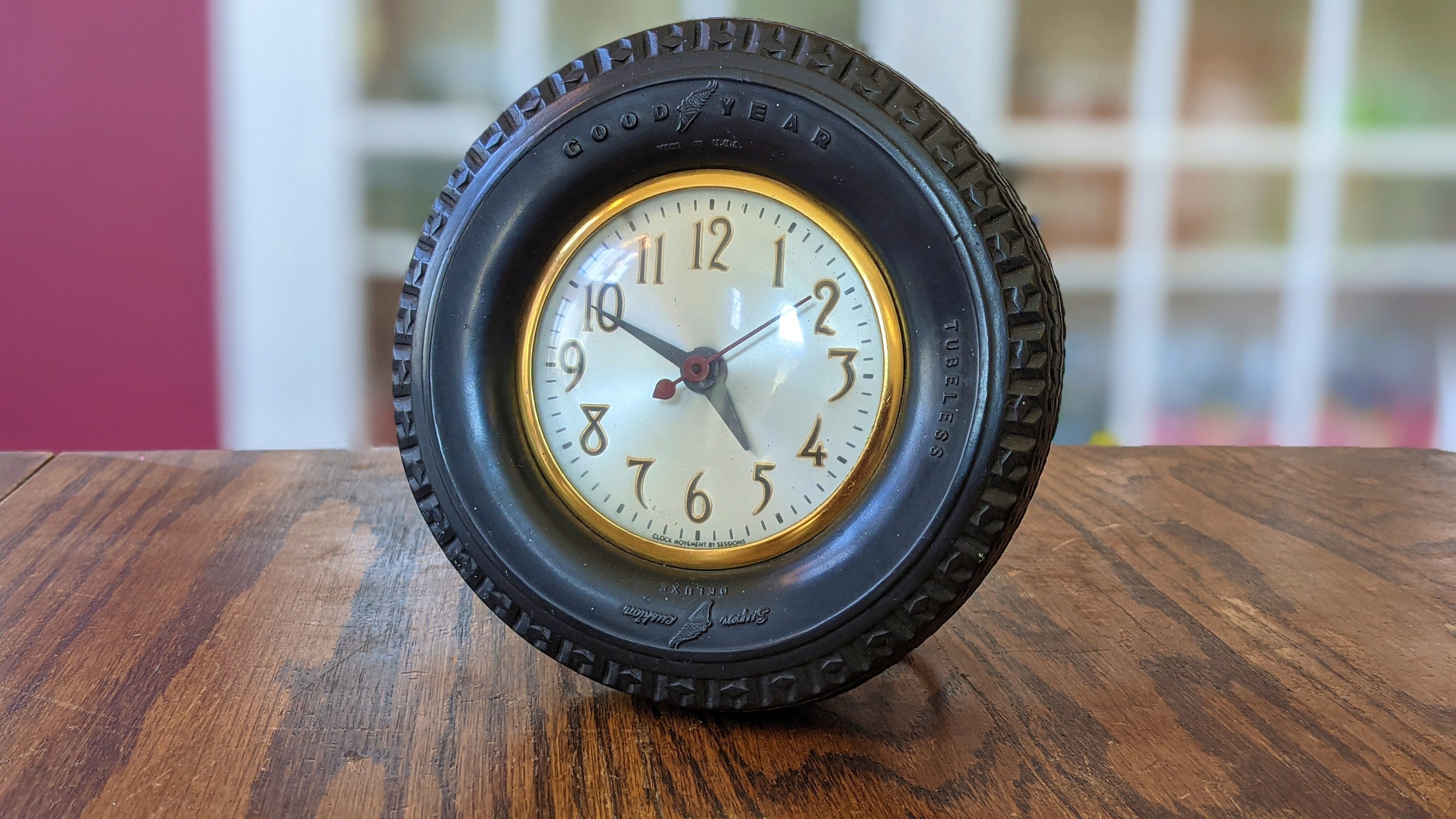 Antique Goodyear Tire Electric Desk Clock Fully Functional Etsy
