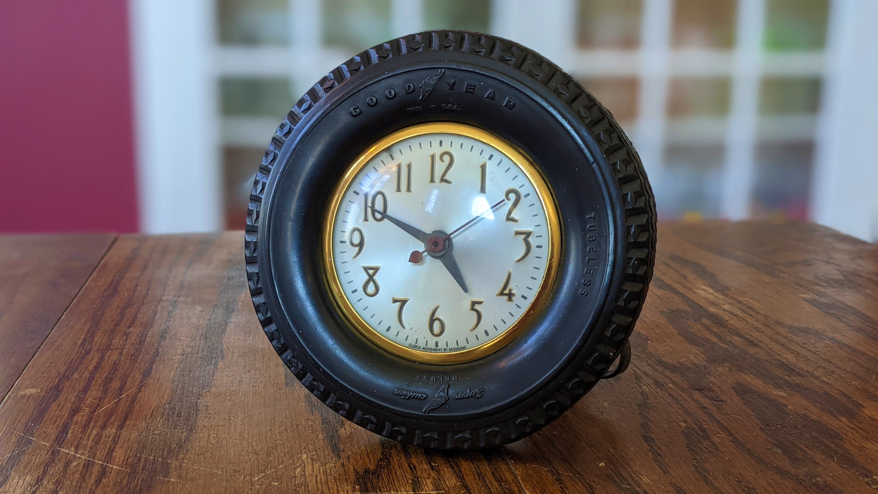 Antique Goodyear Tire Electric Desk Clock Fully Functional Etsy