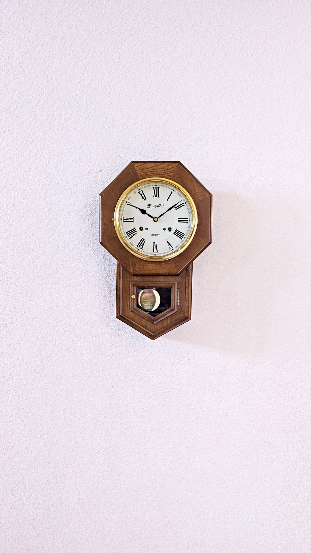 Professionally Restored, Vintage Spiegel Schoolhouse Regulator Chiming