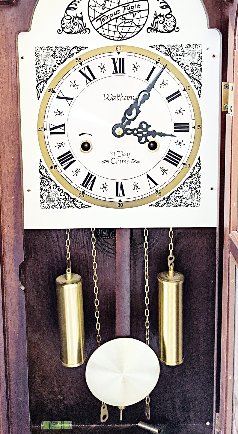 Vintage / Antique Waltham 31 day chiming Pendulum wall clock Etsy
