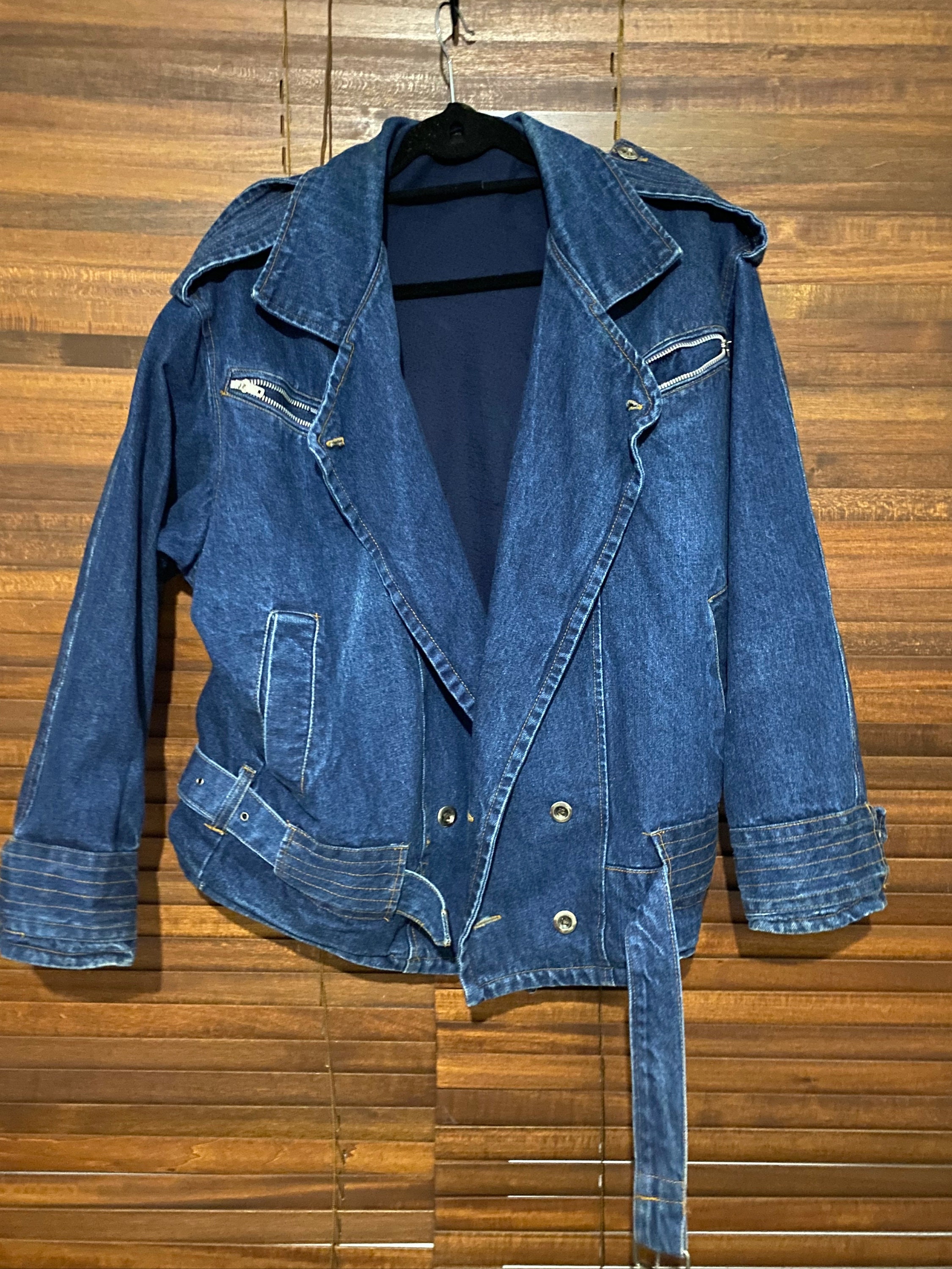 Men Dark Blue Vintage Oversized Denim 