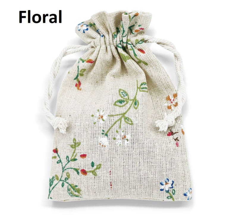 8 Cm X 10 Cm Cotton Linen Gift Bags / Drawstring Small Etsy UK