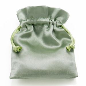 Jewellery pouches , wedding favor gift  bags in silky satin with a draw-string size - 12 cm x 17 cm