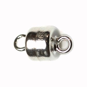 Echtes 925 Sterling Silber Magnetverschluss Schmuckzubehör Verschluss 6 mm