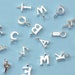 Tiny letters  in sterling silver 925 ,  alphabet charms . Genuine Solid 925 Initials 