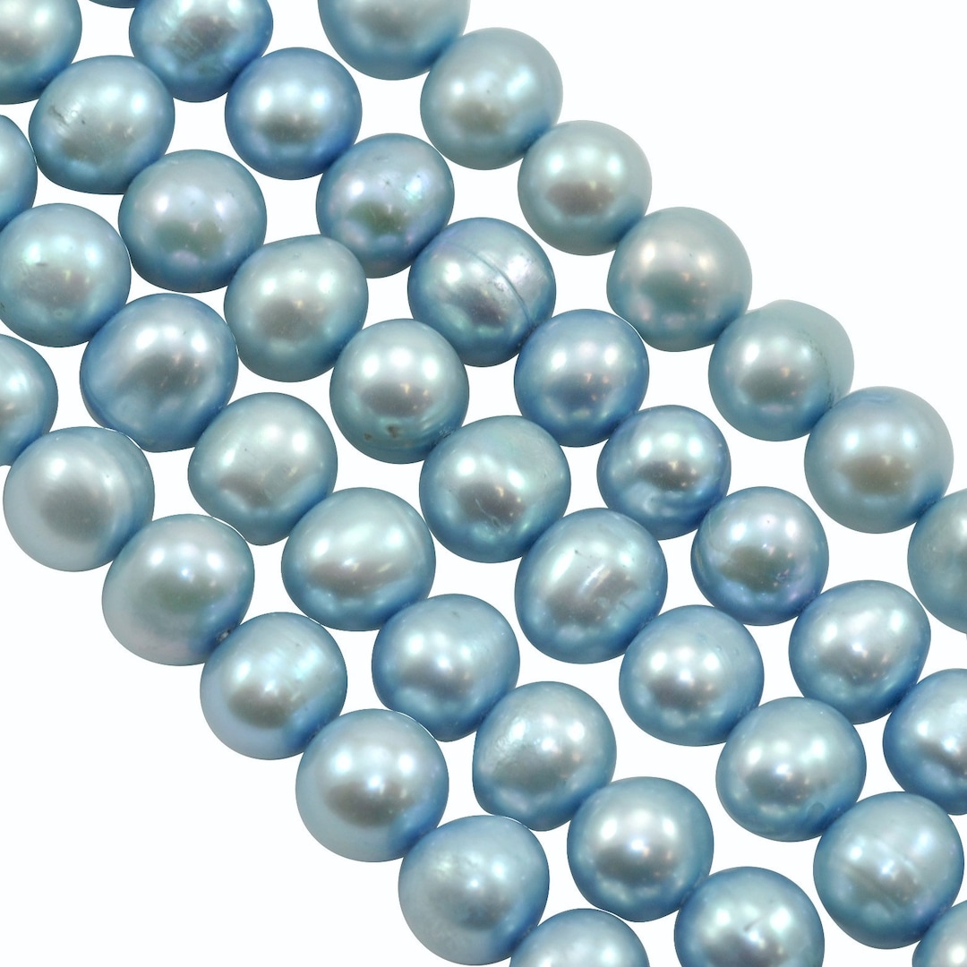 Metallic Sky Blue Glass Pearl Beads – 4mm – 50 Count – The Ornament Girl's  Market