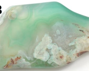 1 x irrégulière naturel Agate Pierre pendentif focal perle perles 50 mm tranche
