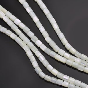Cream ivory white sea shell mother of pearl beads for jewellery making image 7