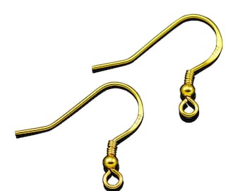 Gold Vermeil 925 Sterling Silver French Earring Wires Hooks Jewellery Findings