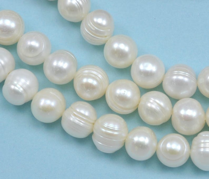7-8 mm Ivory White Baroque Nugget Freshwater Pearls Beads for Jewellery Making