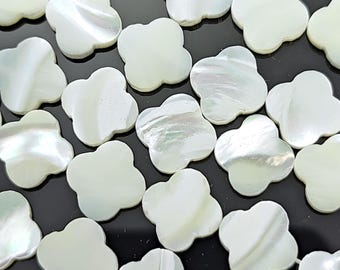 Cream ivory white sea shell mother of pearl beads for jewellery making