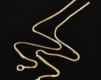 Gold Vermeil 925 Sterling Silver Pull through Chain Earring Threaders Jewellery Findings 70mm